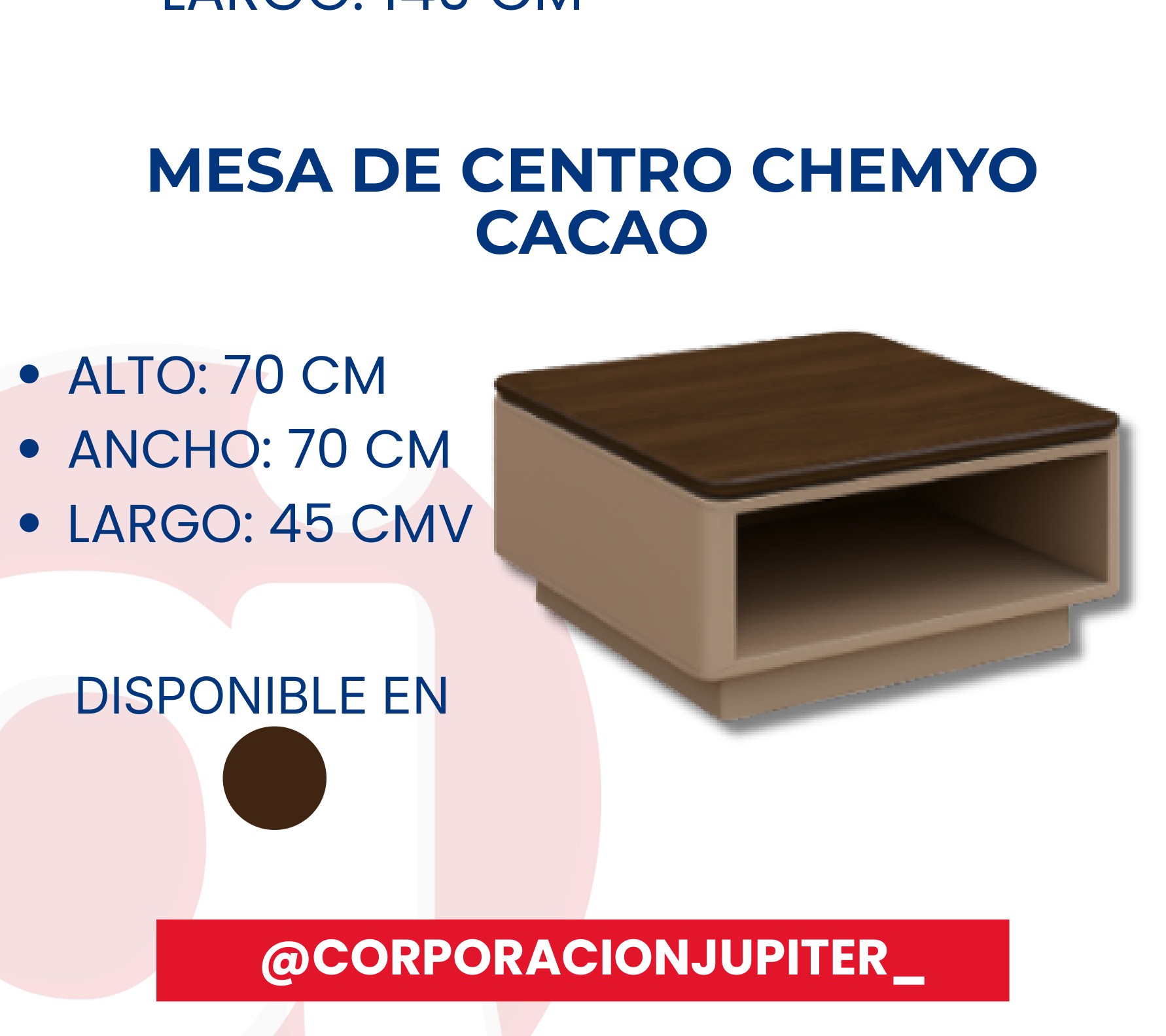 Mesa De Centro Chemyo Cacao