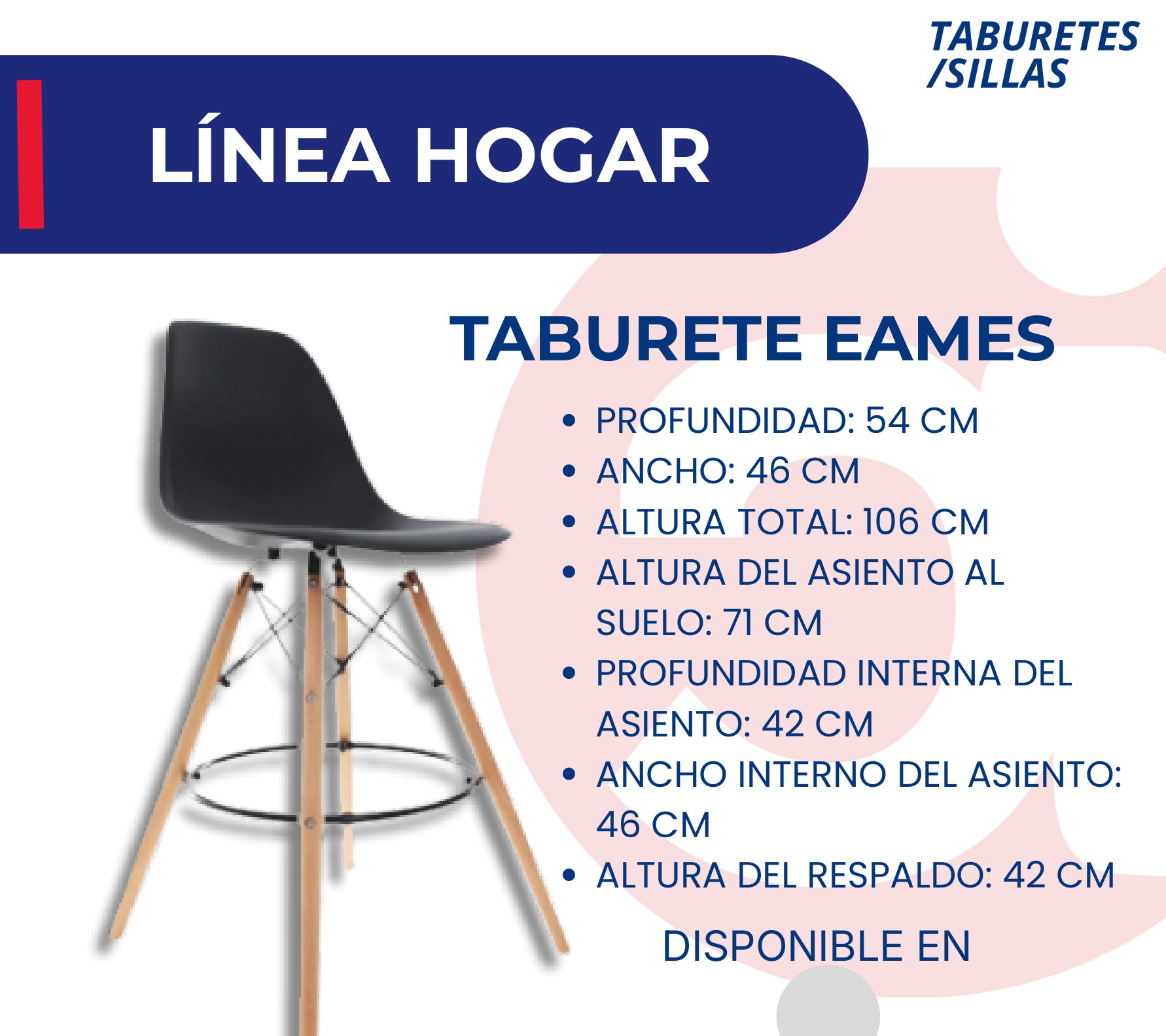Taburete Eames