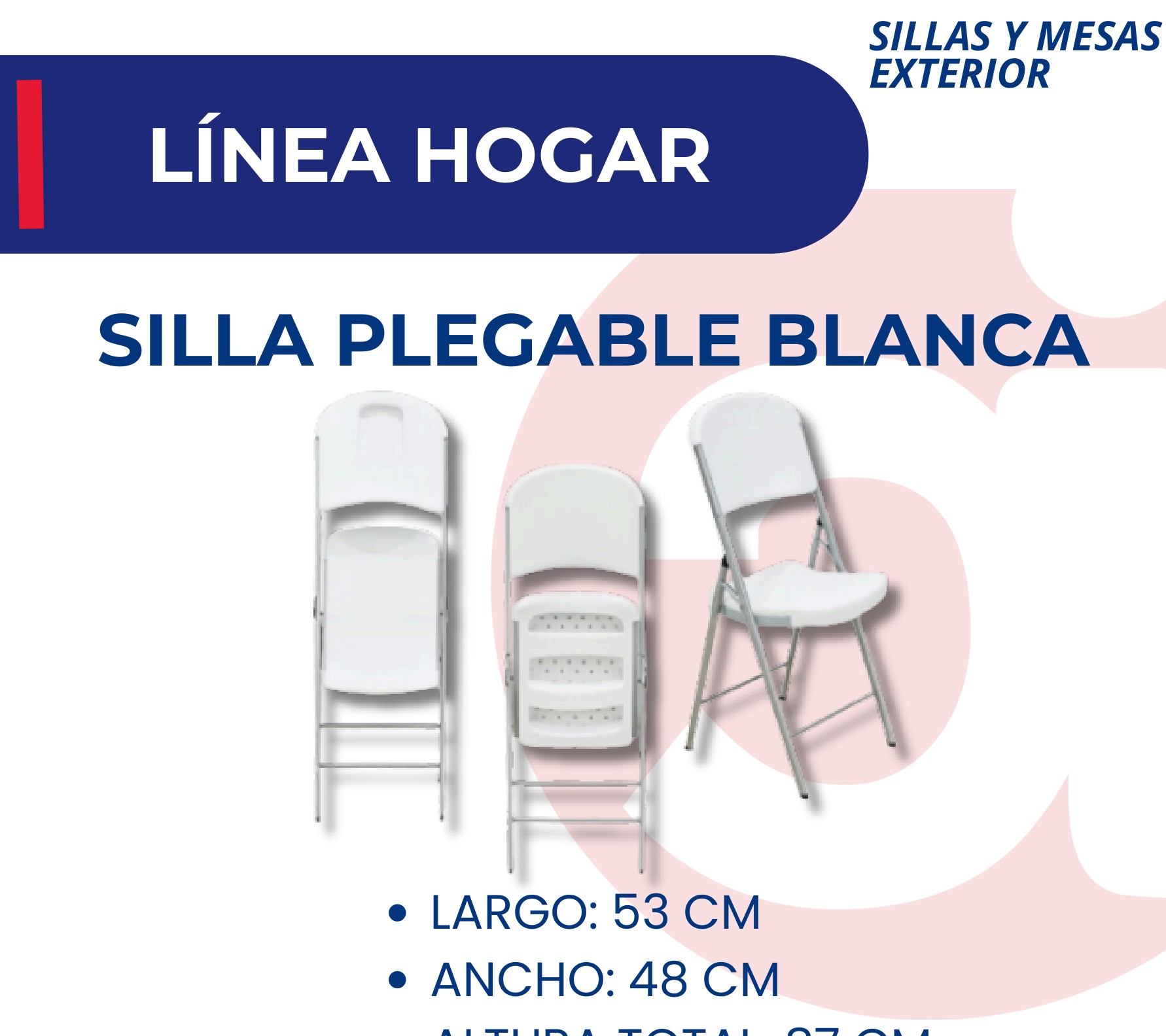 Silla Plegable Blanca
