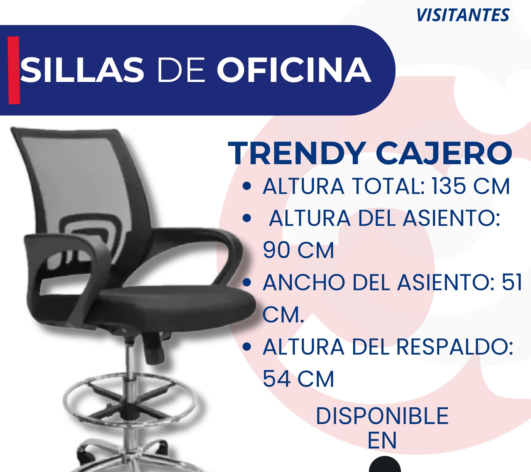 Silla Visitante Trendy Cajero