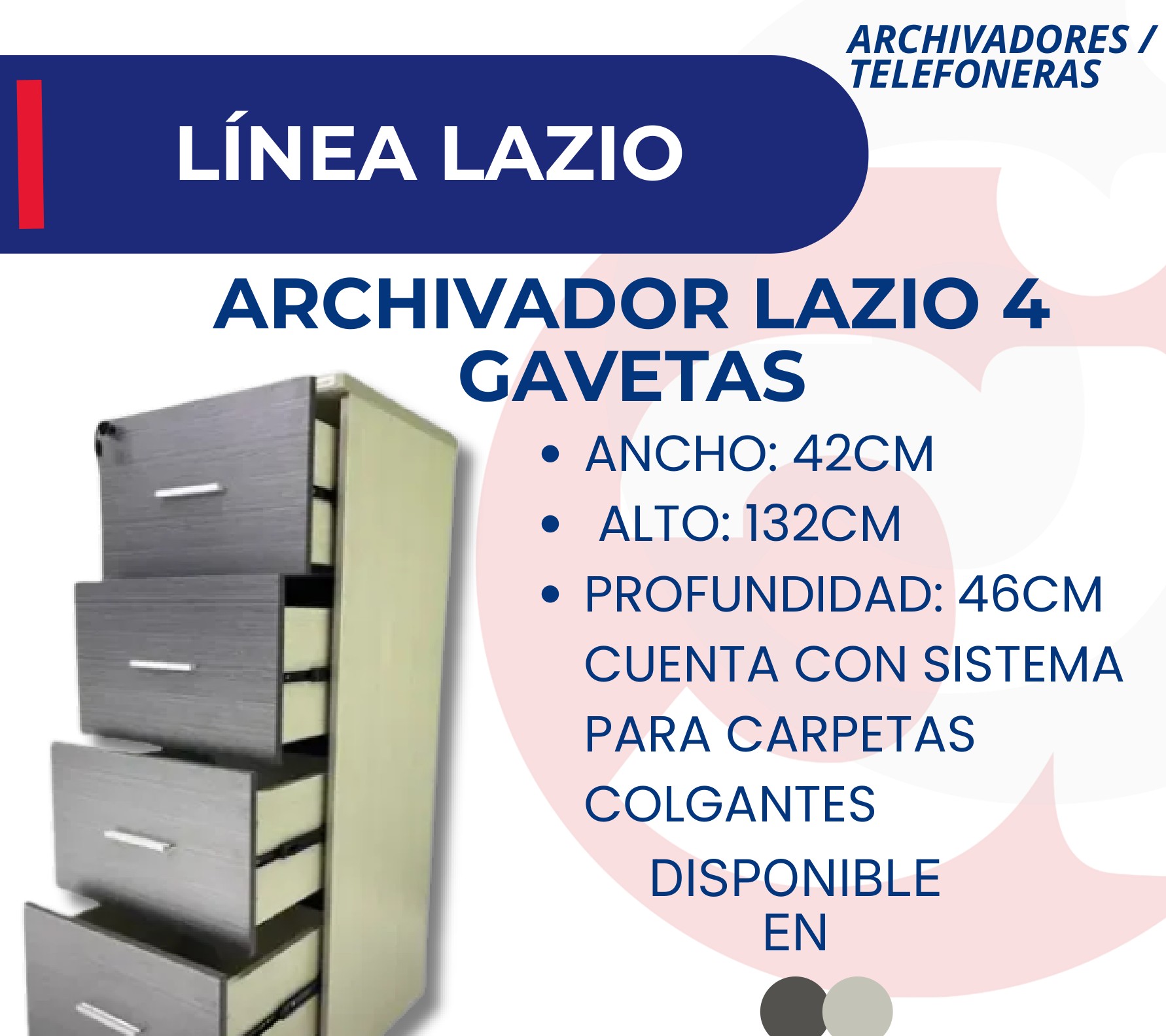 Archivador Lazio 4 Gavetas