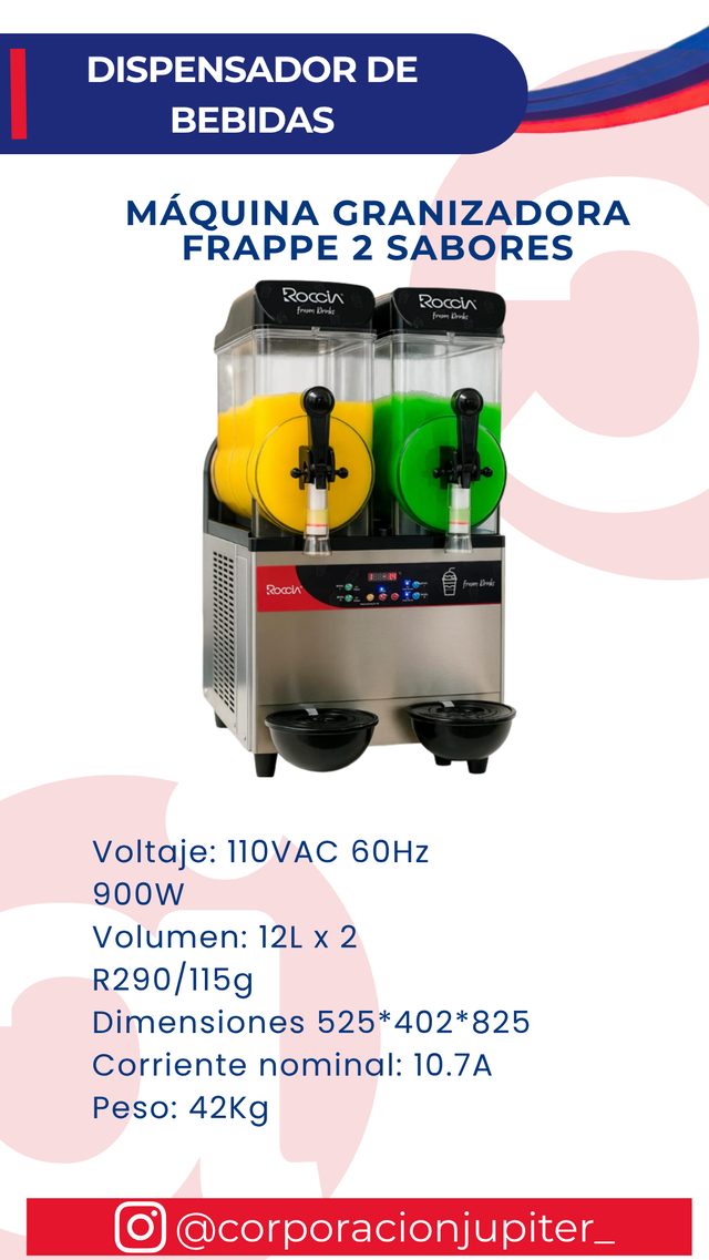 Máquina Granizadora Frappe 2 Sabores