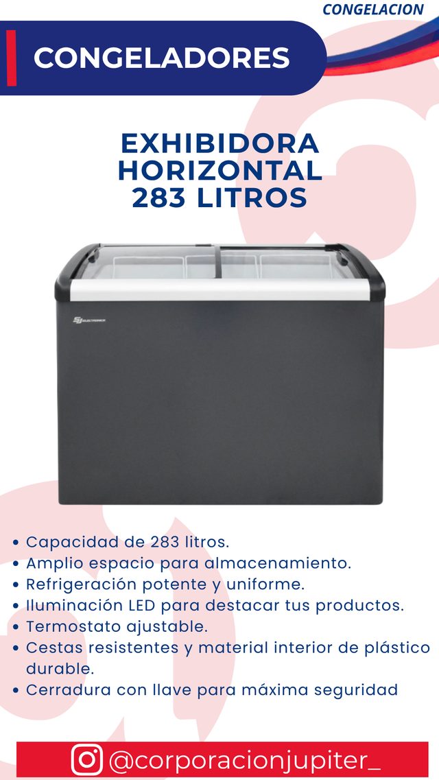 Exhibidora Horizontal 283 Litros