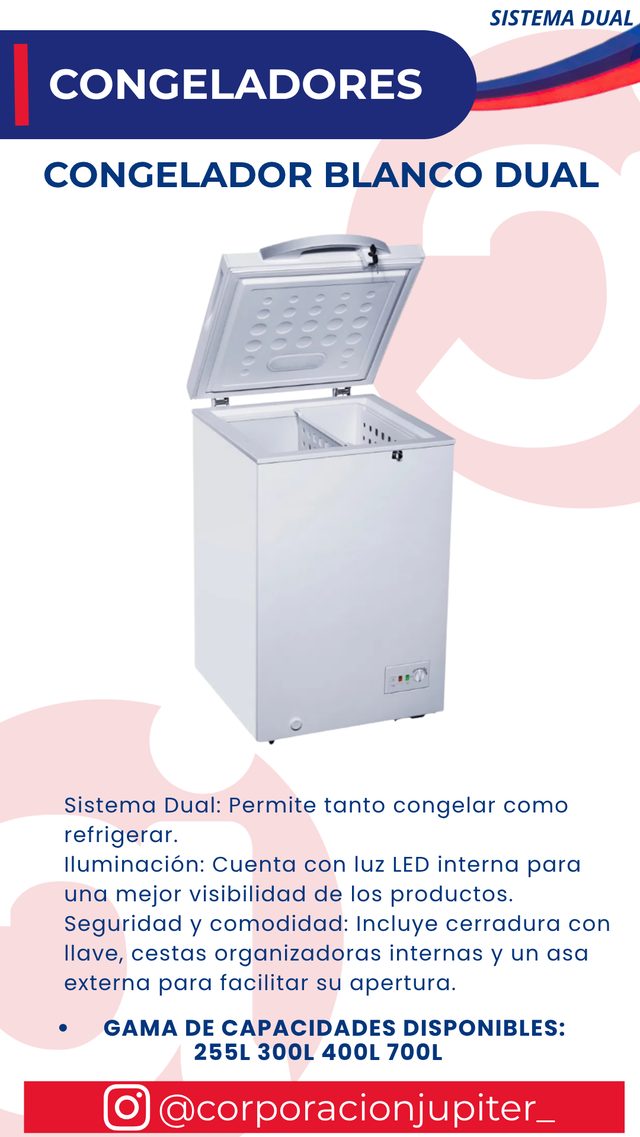 Congelador Blanco Dual