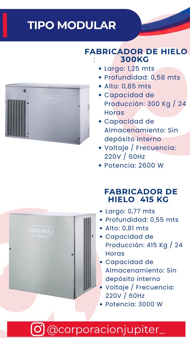 Fabricador de Hielo 300Kg / Fabricador de Hielo 415Kg